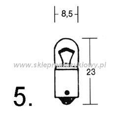 BA9S 6 Volt 3 Watt bulb