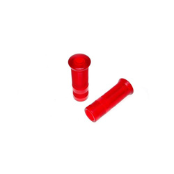 CAOUTCHOUC DE GUIDON 1""+7/8" » TRANSP ROUGE.