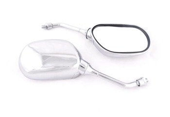 MIRRORS PAIR UNIVERSAL M8 CHROME OVAL