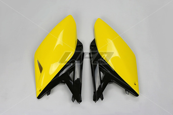 REAR SIDE PANELS SUZUKI RMZ 250 '10-'18 YELLOW/BLACK (OEM FOR '14-'16 VINTAGES)
