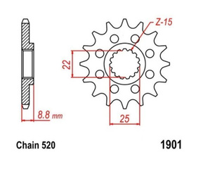 PI?�N DELANTERO 12 BETA 250 RR/ RR 400 450 525