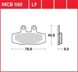 LG klocki hamulcowe przód MCB 592