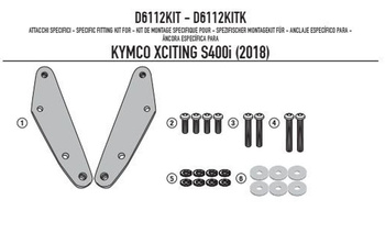 WINDSCHUTZSCHEIBENHALTERUNG KD6104ST KYMCO XCITING S400I (18)