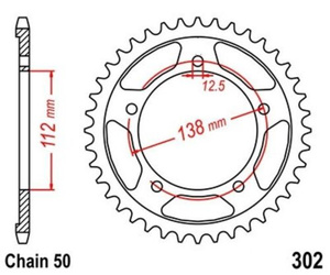 Sprocket 43Z pitch 530 for HONDA VTR 1000 F Fire Storm Rear sprocket
