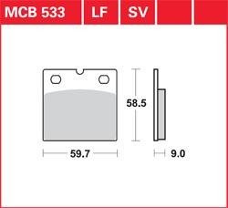 LG klocki hamulcowe przód MCB 533