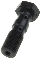 BOULON HYDRAULIQUE POUR TUYAUX DE FREIN M10X1,00 DOUBLE COULEUR NOIR (PROMOTION)
