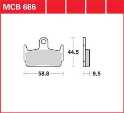 LG klocki hamulcowe tył MCB 686LF