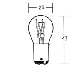 Bulb 12V 21/5W BAY15D