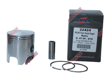 PISTON POLINI, HONDA, PIAGGIO PERNO 46,95MM 12MM (ANELLI 53009804700 X 2 PCS)