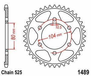 ZĘBATKA TYLNA 41 KAWASAKI Z 1000 ZX-10R ZX-6R