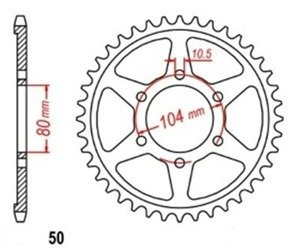 ZĘBATKA TYLNA 40 KAWASAKI GPZ KZ 550 650 750
