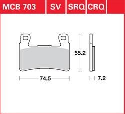 LG klocki hamulcowe przód MCB 703