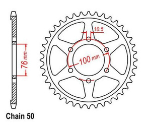 PIGNONE POSTERIORE 40 SUZUKI GT 750 GSX-R 750 1100