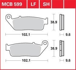 Klocki hamulcowe przód LG MCB 599 HONDA VT 600 C 93-99