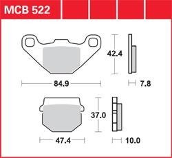 LG klocki hamulcowe przód MCB 522