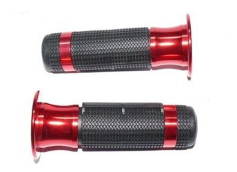 ASAS DE BARRA DE METAL NEGRO Y ROJO DE 120 mm