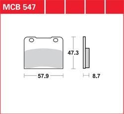 LG klocki hamulcowe przód MCB 547
