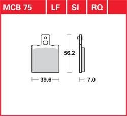 LG klocki hamulcowe przód MCB 75