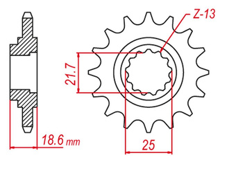 ZĘBATKA PRZEDNIA 2119 14 KAWASAKI Z750 '04-'12, Z800 '13-'16 (JTF1538.14) (-1)