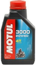 MOTUL 3000 4T 20W-50 Motorcycle Engine Oil 1Litre 4-Stroke Eng Oil 1Ltr