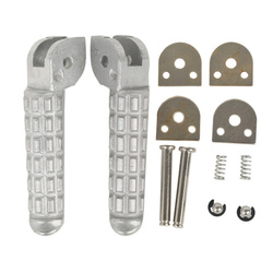 PARTS PASSENGER FOOTREST SET COMPLETE WITH DUCATI MONSTER 696/796 '09-13 MOUNTS SILVER