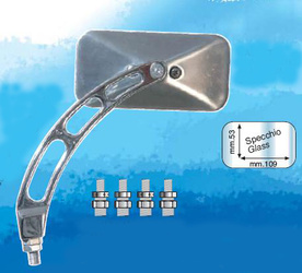 POLISHED ALUMINUM UNIVERSAL MIRROR (LEFT/RIGHT) PROMOTION