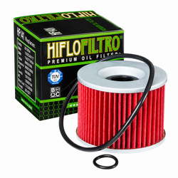 Oil filter with O-ring, HIFLO for BENELLI HONDA KAWASAKI TRIUMPH YAMAHA, HF401