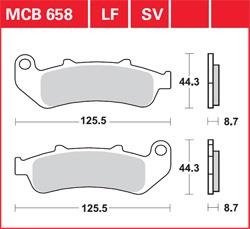 LG klocki hamulcowe przód MCB 658