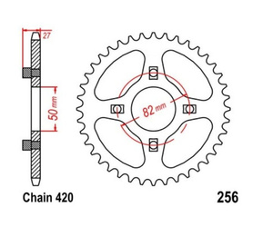 Zębatka tylna Honda C CB SS CY ST XL XR ZB 50 70 OEM 41201-151-610
