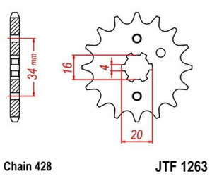 Pinion 12 Z pitch 482 for Malaguti Rieju Suzuki Yamaha