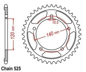 PI?�N TRASERO 43 SUZUKI DL 650 1000 GSR 600 750