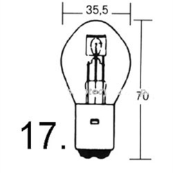 Bulb 12V 35/35W BA20D