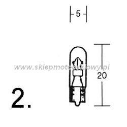 żarówka 12V 1,2W W2 X 4,6 -