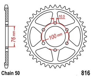 Zębatka tylna 45Z Suzuki GR650 GS500 GS550 GS700 OEM #64511-27E00/47620