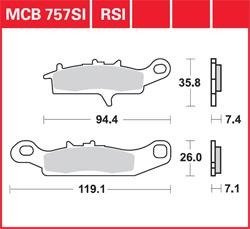 LG klocki hamulcowe MCB 757 SI