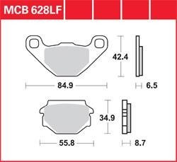 LG klocki hamulcowe tył MCB 628LF