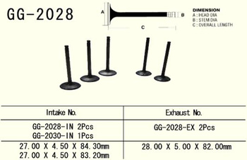 Zawór ssący 1szt. do YAMAHA Y400/426  ZEWNĘTRZNY (5BE-12112-10)