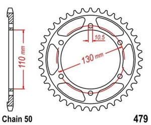 Sprocket 43Z Pitch 530 for Kawasaki MZ/MUZ Suzuki Yamaha
