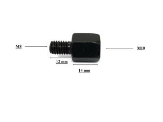 Adattatore per specchio da M8 destro a M10 destro, nero