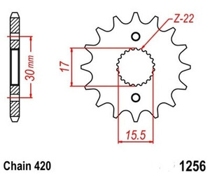 Pinion 14T pitch 420 for HONDA CR CRF XR 50 70 80 85