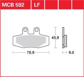 Brake pads LG MCB 592, front for KTM EXC600LC4 LC4600 MX125 MX250 MX500