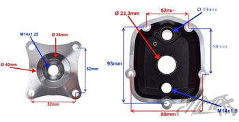 CULASSE POUR DERBI APRILIA 2006 50 CC EAU