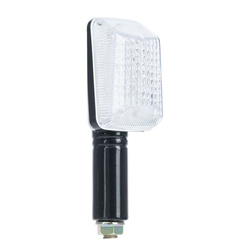 RECHTECKIGE LED-BLINKER – PAAR, SCHWARZ, WEISSES GLAS, KURZFASSUNG (9 LEISTUNGSSTARKE LEDS, WIDERSTÄNDE ENTHALTEN