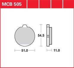 LG klocki hamulcowe przód MCB 505