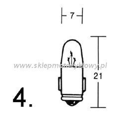 Żarówka motocyklowa 12V 2W BA7S