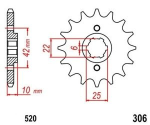 Zębatka przednia 15 Honda NX 650 XL 400 OEM 23801-KB8/MN9-000