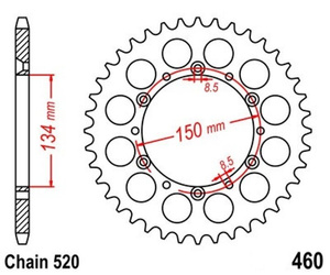 Zębatka tylna Suzuki RM-Z 250 04-06 OEM 42041-1125