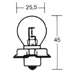 Bulb 12V 15W P26S
