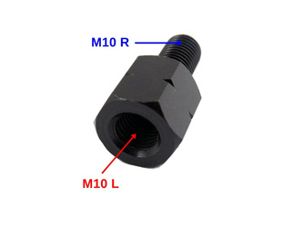 Adapter lusterka motocyklowego M10 prawe na M10 lewe czarny