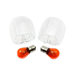 Indicator glass lenses clear pair for HONDA NX 250 88-90 Indicator lens set